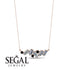 Baguette Black Diamond Necklace - Arielle No. 8