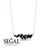 Baguette Black Diamond Necklace - Arielle No. 39