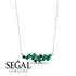 Baguette Black Diamond Necklace - Arielle No. 24