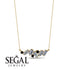 Baguette Black Diamond Necklace - Arielle No. 7
