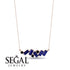 Baguette Black Diamond Necklace - Arielle No. 68