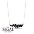 Baguette Black Diamond Necklace - Arielle No. 38