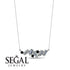Baguette Black Diamond Necklace - Arielle No. 9