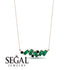 Baguette Black Diamond Necklace - Arielle No. 23