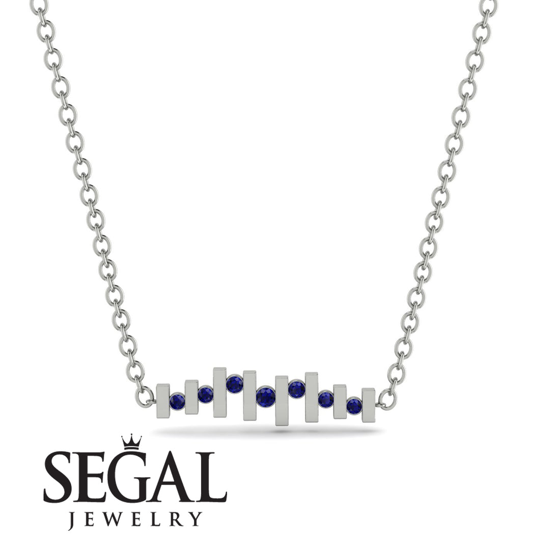 Bars Sapphire Necklace - Mercy No. 15
