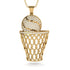 Basketball Diamond Necklace For Men - Kyle No. 1
