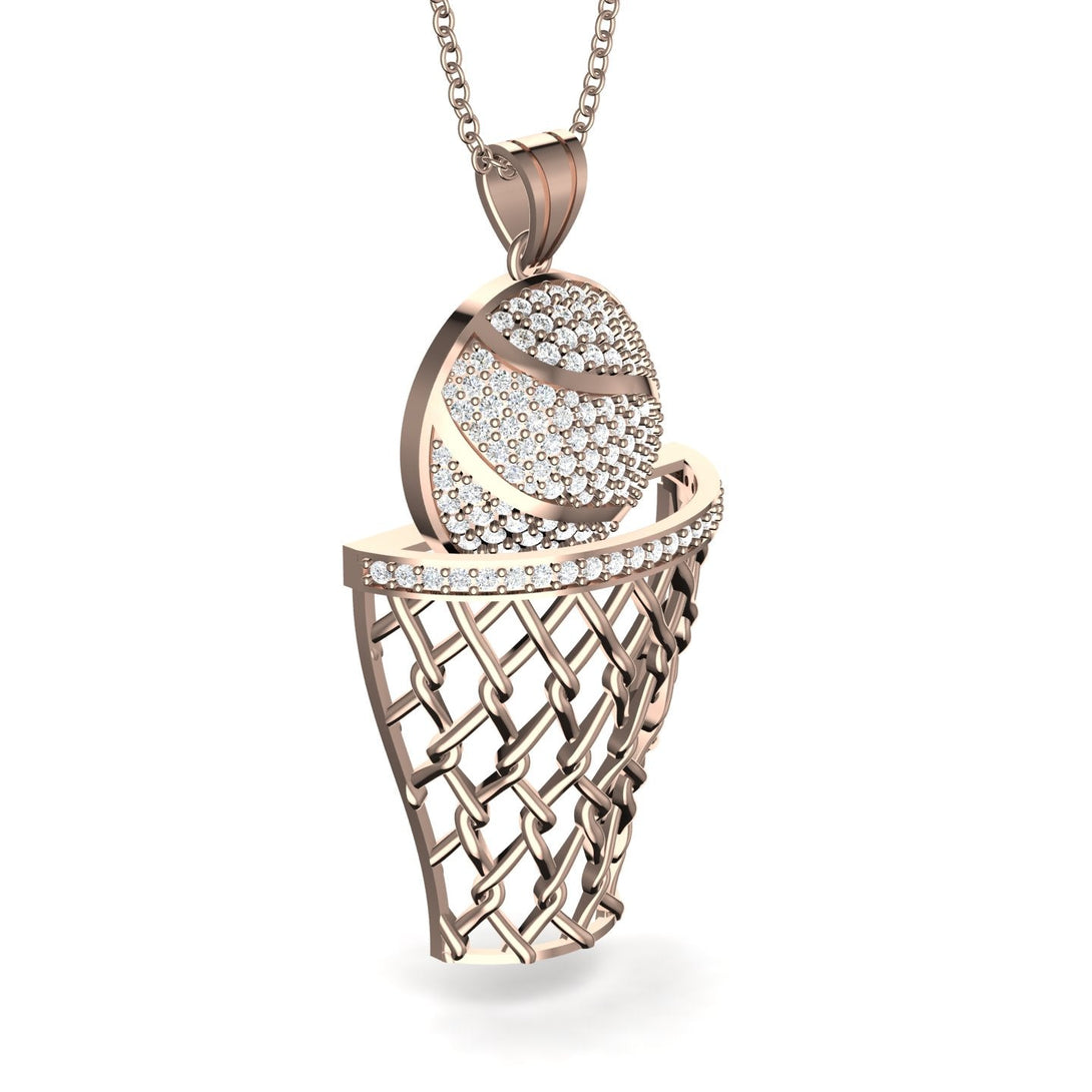 Basketball Diamond Necklace For Men - Kyle No. 2
