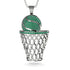 Basketball Emerald Necklace For Men - Kyle No. 6