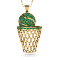 Basketball Emerald Necklace For Men - Kyle No. 4 image 1