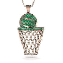 Basketball Emerald Necklace For Men - Kyle No. 5 image 1