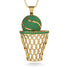Basketball Emerald Necklace For Men - Kyle No. 4 image 1