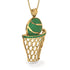 Basketball Emerald Necklace For Men - Kyle No. 4 image 2