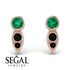 Bezel Emerald Earrings In Pear Shaped - Aniya No. 35