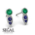 Bezel Emerald Earrings In Pear Shaped - Aniya No. 66 image 9