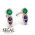 Bezel Emerald Earrings In Pear Shaped - Aniya No. 65 image 9