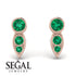 Bezel Emerald Earrings In Pear Shaped - Aniya No. 20 image 9