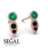 Bezel Emerald Earrings In Pear Shaped - Aniya No. 35