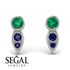 Bezel Emerald Earrings In Pear Shaped - Aniya No. 66 image 2