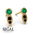 Bezel Emerald Earrings In Pear Shaped - Aniya No. 34 image 2