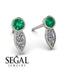 Bezel Emerald Earrings In Pear Shaped - Aniya No. 6 image 2