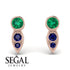 Bezel Emerald Earrings In Pear Shaped - Aniya No. 65 image 2
