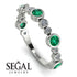 Bezel Emerald Eternity Band - Valeria No. 6