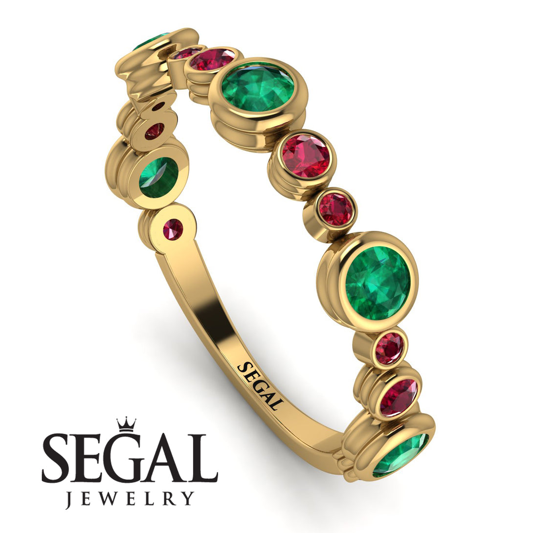 Bezel Emerald Eternity Band - Valeria No. 49