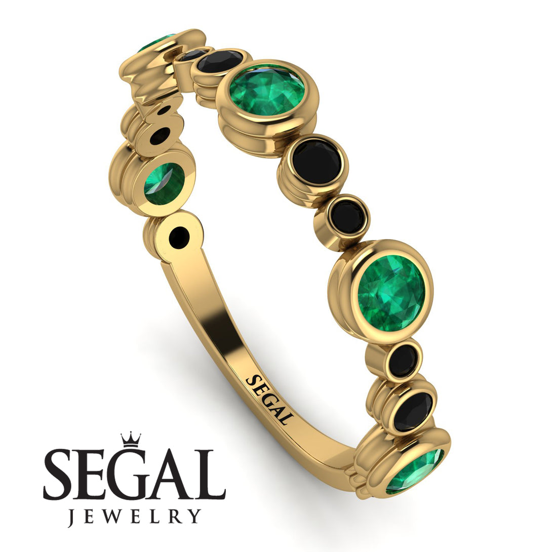 Bezel Emerald Eternity Band - Valeria No. 34