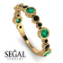Bezel Emerald Eternity Band - Valeria No. 34