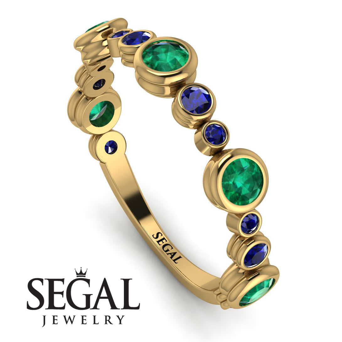 Bezel Emerald Eternity Band - Valeria No. 64