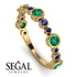 Bezel Emerald Eternity Band - Valeria No. 64