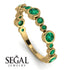 Bezel Emerald Eternity Band - Valeria No. 19