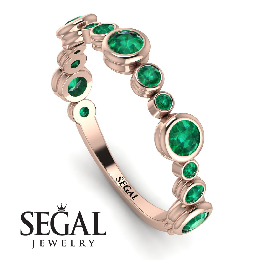 Bezel Emerald Eternity Band - Valeria No. 20