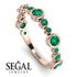 Bezel Emerald Eternity Band - Valeria No. 20