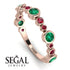 Bezel Emerald Eternity Band - Valeria No. 50