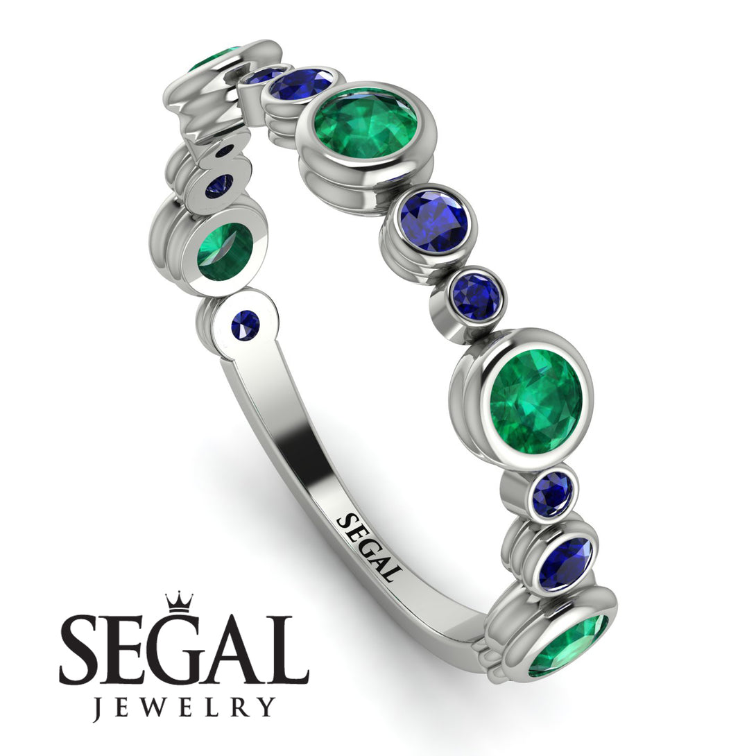 Bezel Emerald Eternity Band - Valeria No. 66