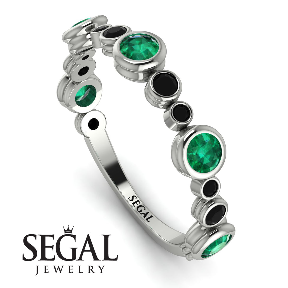 Bezel Emerald Eternity Band - Valeria No. 36