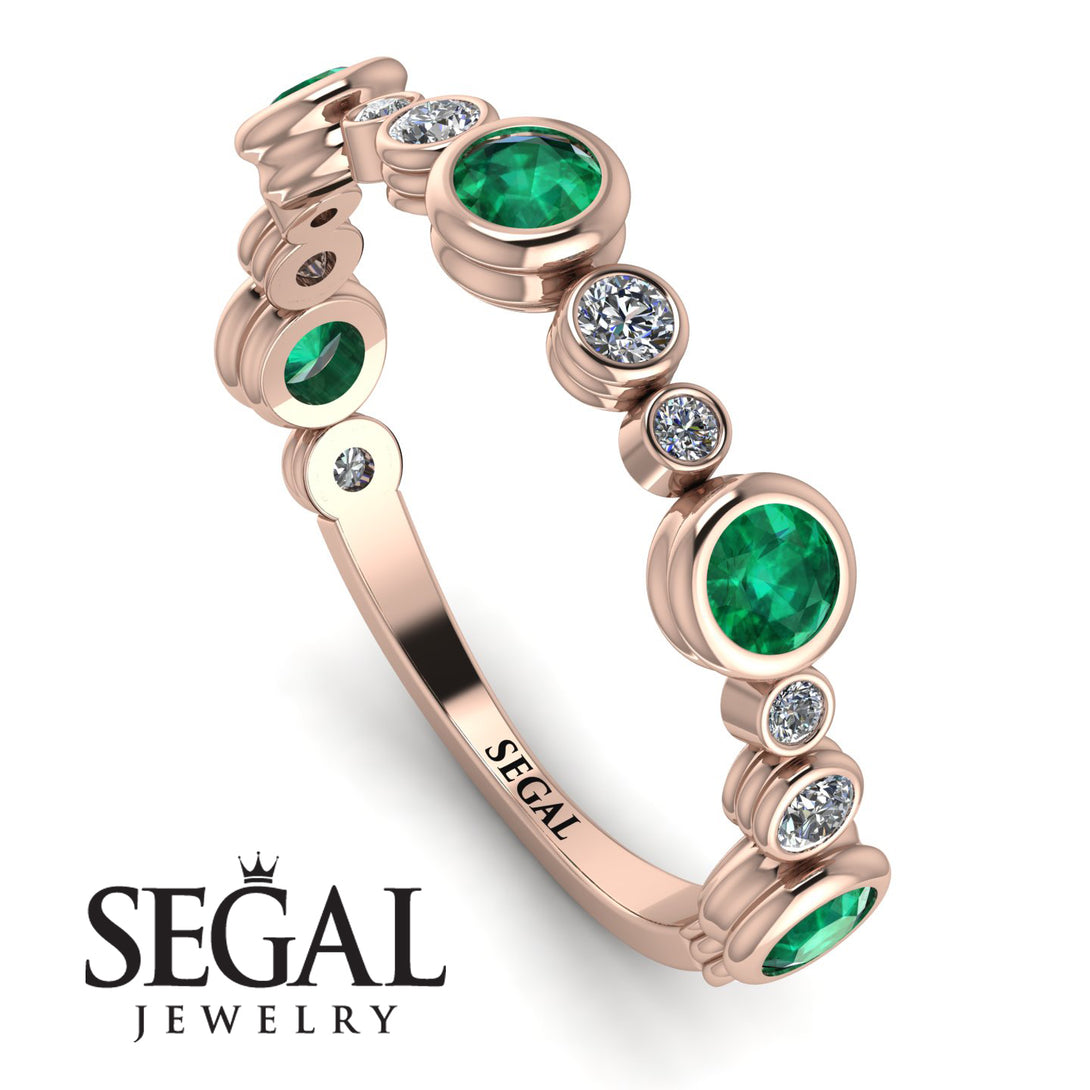 Bezel Emerald Eternity Band - Valeria No. 5
