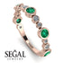 Bezel Emerald Eternity Band - Valeria No. 5