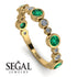 Bezel Emerald Eternity Band - Valeria No. 4