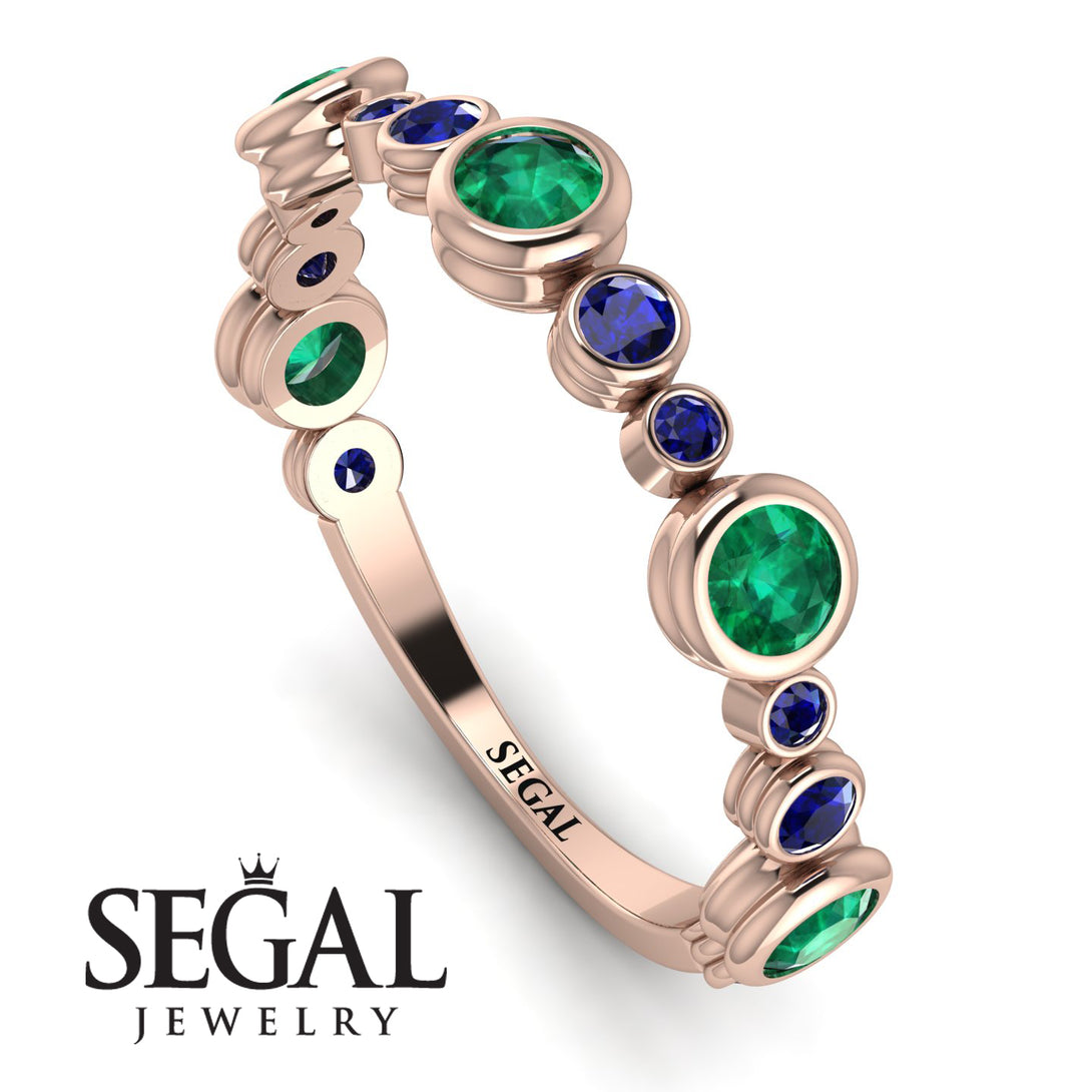 Bezel Emerald Eternity Band - Valeria No. 65