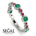 Bezel Emerald Eternity Band - Valeria No. 51