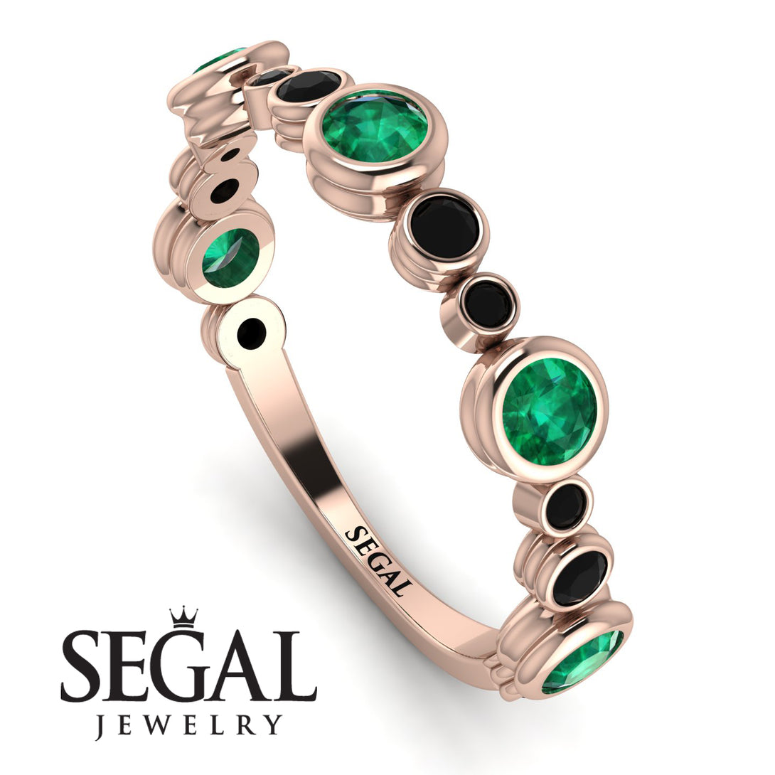 Bezel Emerald Eternity Band - Valeria No. 35
