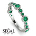 Bezel Emerald Eternity Band - Valeria No. 21