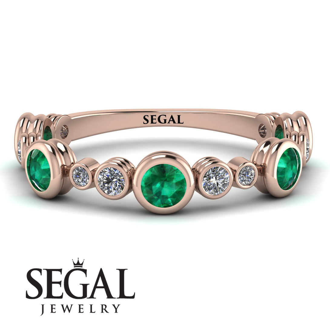 Bezel Emerald Eternity Band - Valeria No. 5