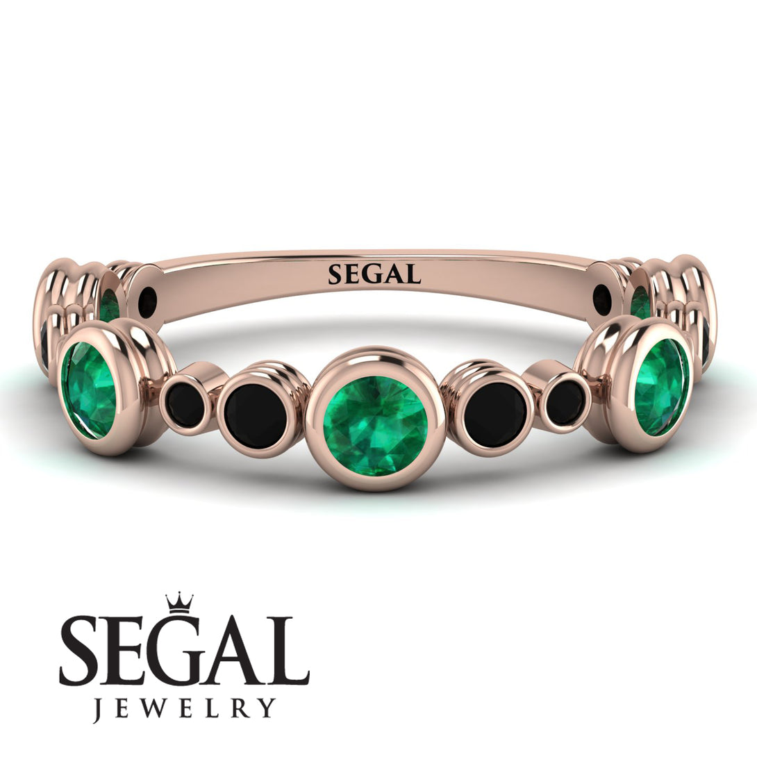 Bezel Emerald Eternity Band - Valeria No. 35