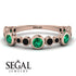 Bezel Emerald Eternity Band - Valeria No. 35