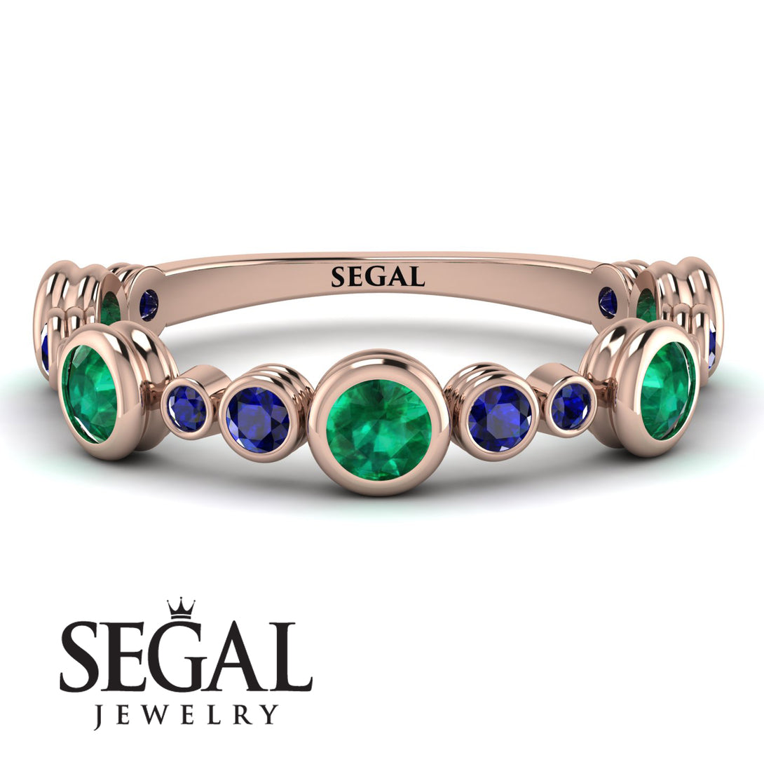 Bezel Emerald Eternity Band - Valeria No. 65