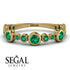 Bezel Emerald Eternity Band - Valeria No. 19