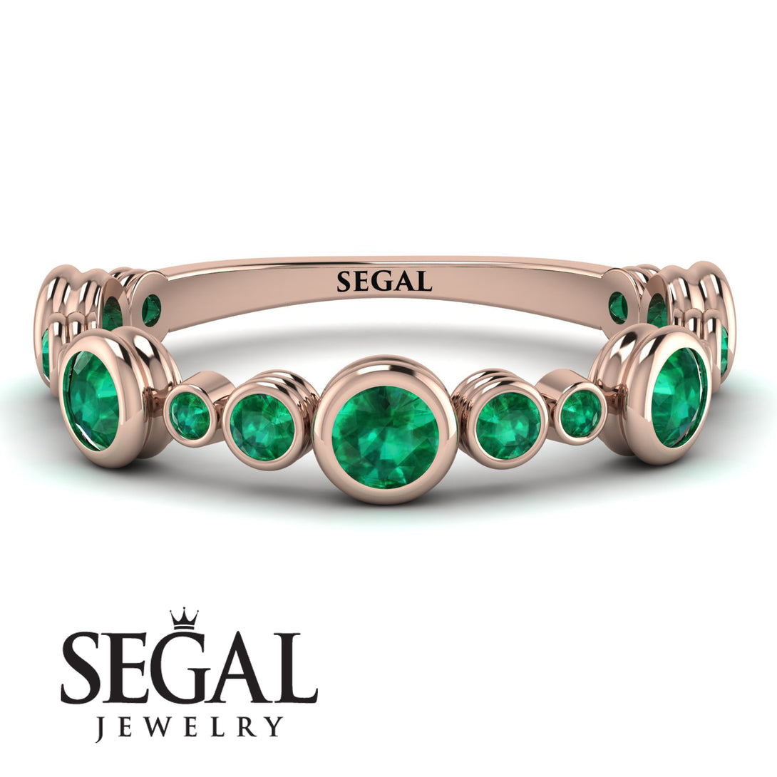 Bezel Emerald Eternity Band - Valeria No. 20